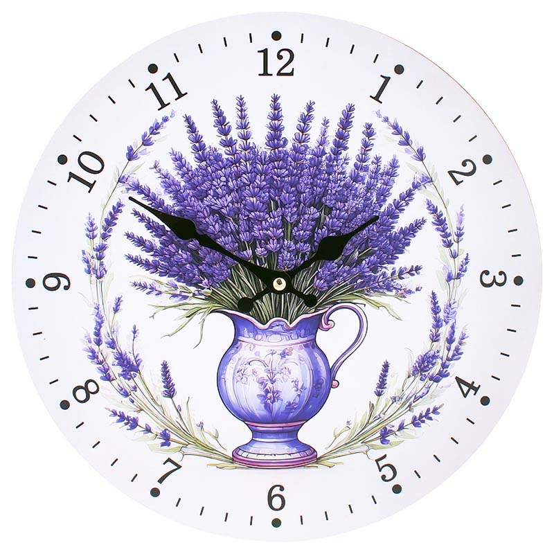 Hodiny na zeď Vintage Lavender 30cm