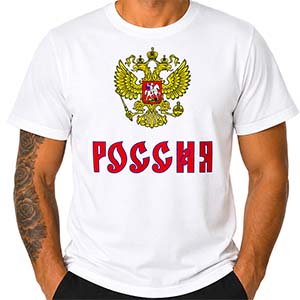 Tričko Russia bílé