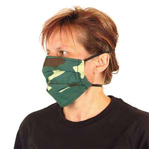 Dvouvrstvá maskáčová rouška na ústa Green Woodland