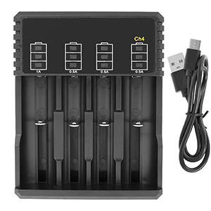 Nabíječka na 4 baterie 18650 Li-ion 3,7V CH4