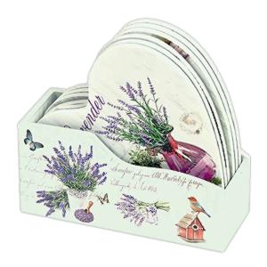 Podložky pod sklenice Lavender srdíčko