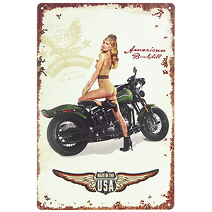 Retro cedule Harley Davidson Military 20x30cm