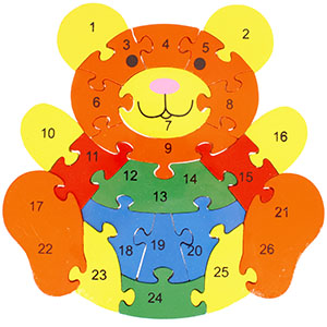 Puzzle dřevěné Medvídek