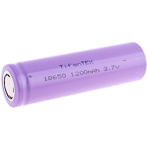 18650 Baterie nabíjecí 1200 mAh 3,7V bez výstupku TFT