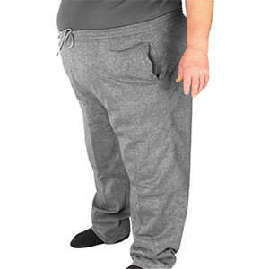 Pánské nadrozměrné tepláky velikosti 7XL/9XL sivé barvy