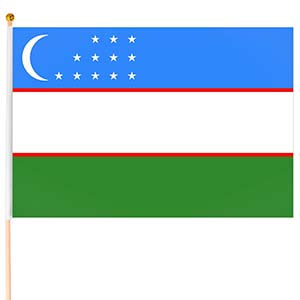 Uzbekistán vlajka malá