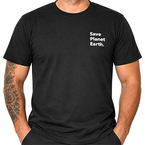 Černé triko Save Planet Earth