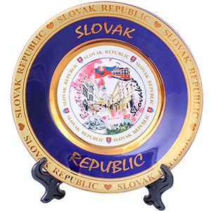 Porcelánový talíř dekorační Slovensko 15,5cm