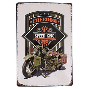 Retro plechová tabule Vojenská technika 20x30cm