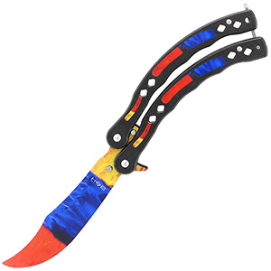 Motýlek nůž tréninkový Marble Fade