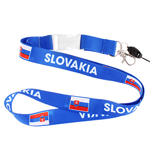 Šňůrka na klíče Slovakia modrá