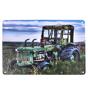 Plechová tabule retro starý traktor 30x20cm
